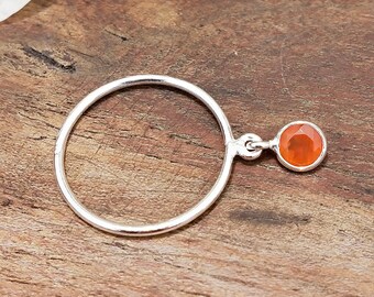 Beautiful Carnelian Boho Ring - 925 Sterling Silver Ring -Carnelian  Bohemian Ring -Silver Ring -Statment Ring - Rings - Gift for her- Gifts