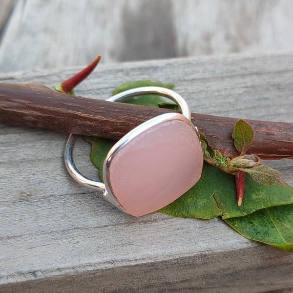 rose quartz minimalist ring# summer jewelry# summer gift# trendy ring# beach jewelry# gift for her# etsy silver ring# personalized jewelry