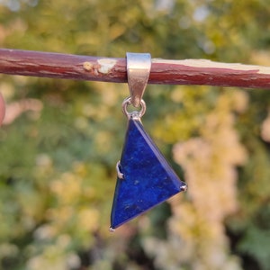 Lapis Pendant in Solid 925-Sterling Silver | Gorgeous Handmade Lapis Pendant | Bezel Pendant Gift for Her