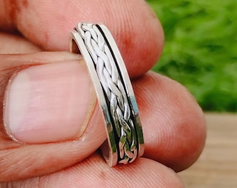 Spinner Band Ring ,Sterling Silver Band ring, Silver band ring ,925 sterling silver ring ,spinner ring , thumb ring , band ring