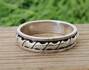 Spinner Band Ring ,Sterling Silver Band ring, Silver band ring ,925 sterling silver ring ,spinner ring , thumb ring , band ring