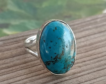 composite Turquoise  Gemstone Boho  Ring - 925 Sterling Silver Ring - Turquoise  Ring - Bohemian Ring - Turquoise ring- Rings - Gift for