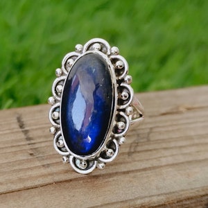 Labradorite silver gemstone ring , Silver boho rings , Handmade silver rings , 925 silver ring,Labradorite silver rings ,birthday gift ring
