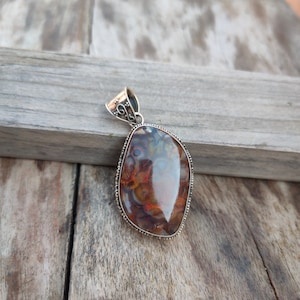Handmade Jasper Pendant of Solid 925 Sterling Silver, Beautiful Jasper Pendant, Boho Pendant Gift for her