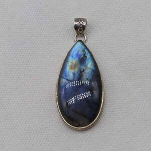 Labradorite Pendant in Solid 925-Sterling Silver | Gorgeous Handmade Labradorite Pendant | Boho Pendant Gift for Her