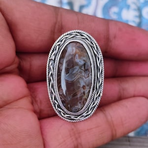 Boho jasper gemstone silver ring,Silver boho rings ,Handmade silver rings , 925 silver ring,jasper gemstone silver rings ,birthday gift ring