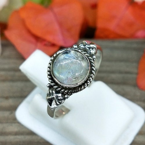 Labradorite Sterling Silver Ring Hand Crafted Bohemian Ring - Etsy