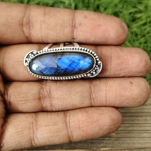 Labradorite silver gemstone ring , Silver boho rings , Handmade silver rings , 925 silver ring,Labradorite silver rings ,birthday gift ring