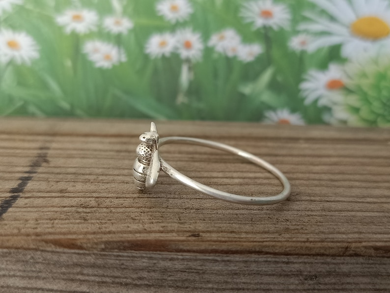 stacking silver ring handcrafted boho ring Bee sterling silver ring charm silver ring handmade silver ring silver ring ring