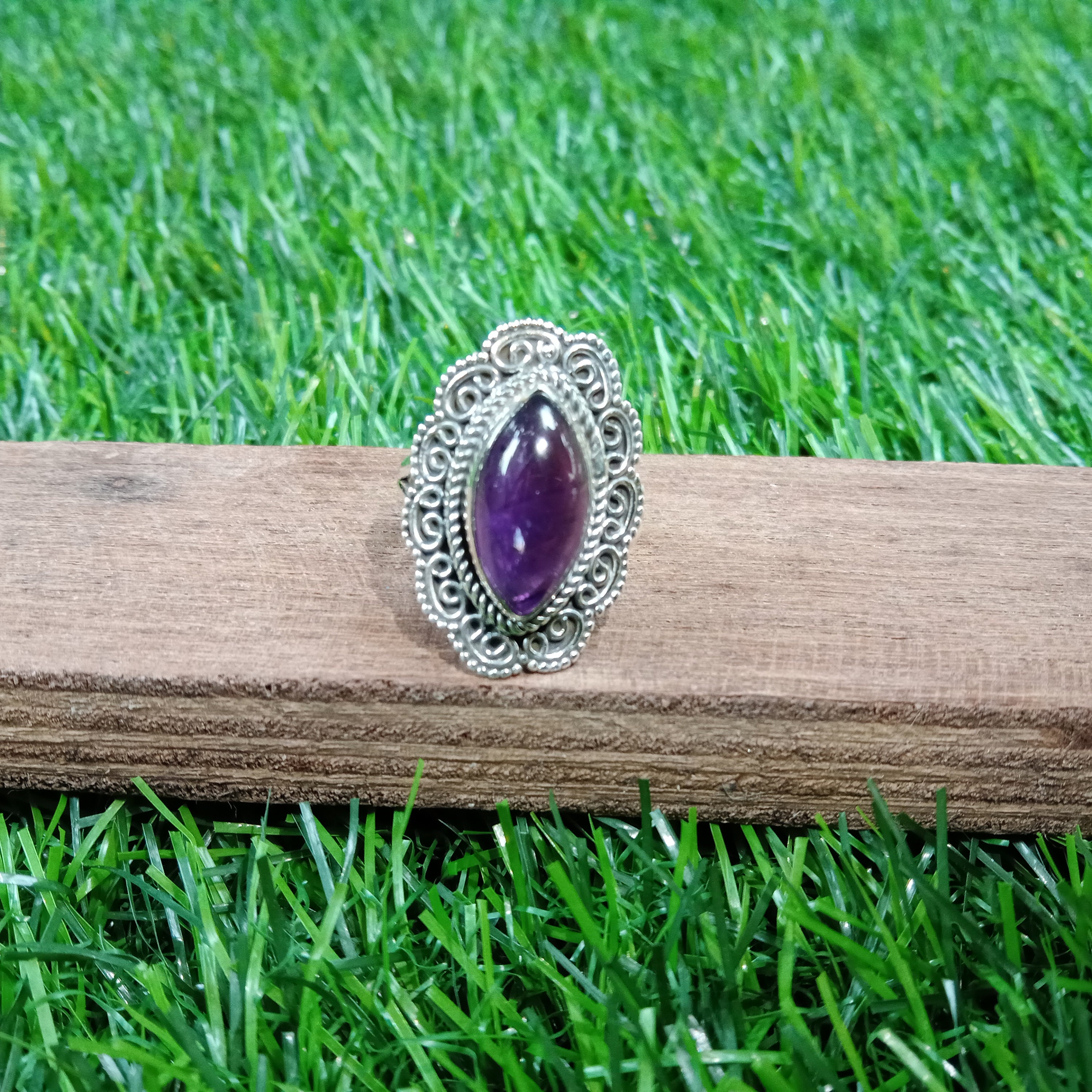 Anello Boho Donna In Argento Sterling 925 | Pietre Preziose Naturali Onice, Ambra, Corniola E Ametista, Fatto A Mano
