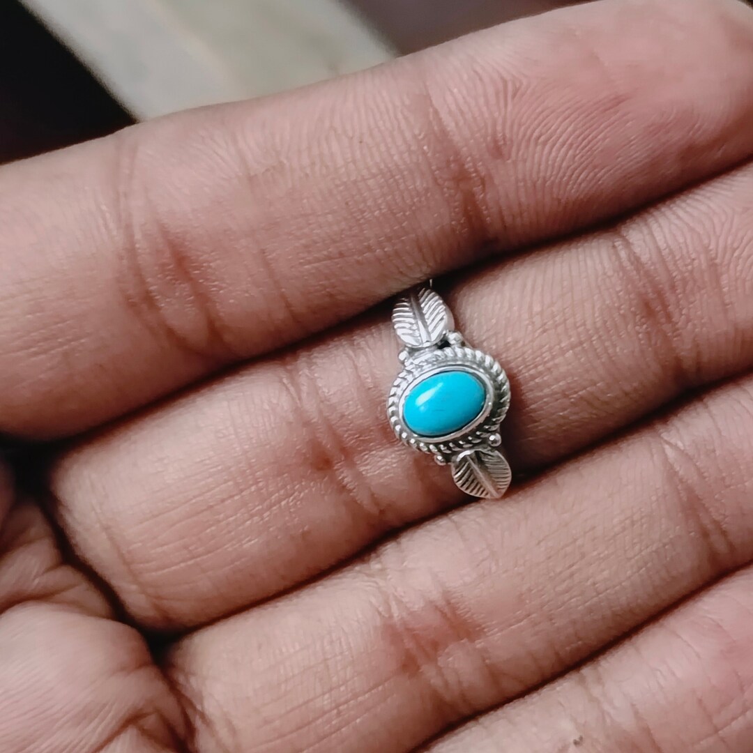 Boho Sleeping Beauty Turquoise Ring - Sterling Silver - Etsy