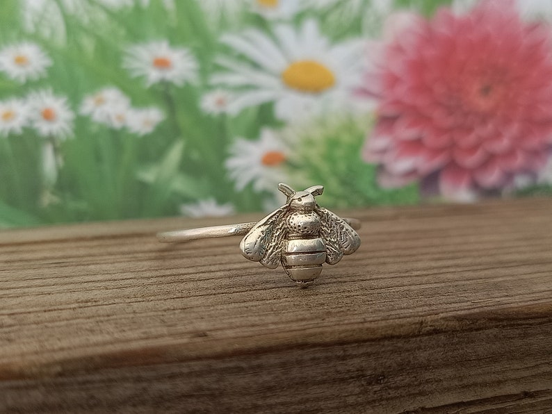 stacking silver ring handcrafted boho ring Bee sterling silver ring charm silver ring handmade silver ring silver ring ring