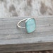 summer gift tags summer ring minimalist Boho Statement Ring -Aqua calcy Sterling Silver Ring -Aqua chalcedony -Rings, minimalist, gift