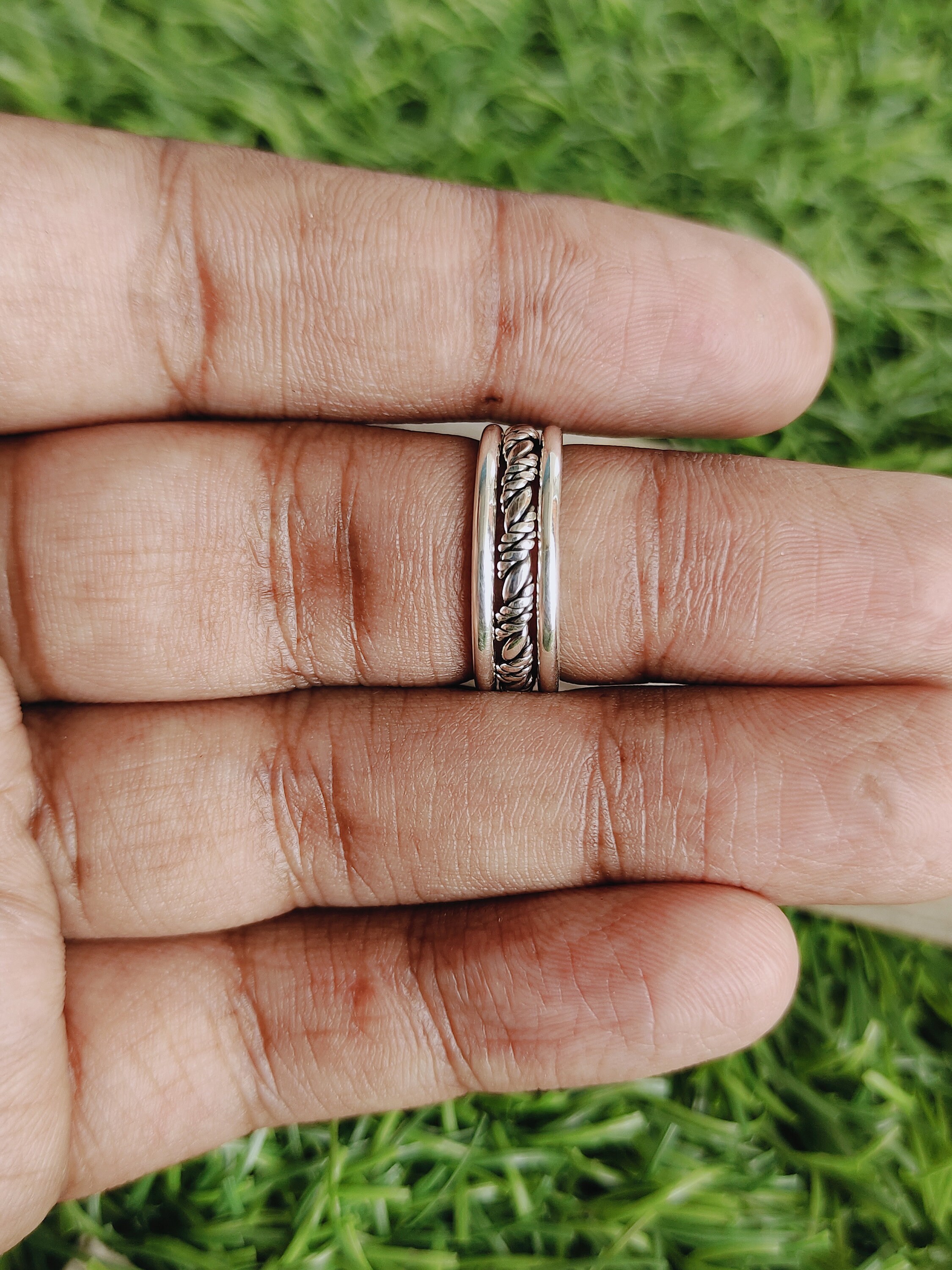 Simple Silver Band Ring Triple Silver Band Ring 925 Stacking Etsy UK