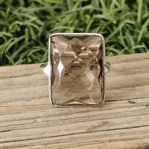 Boho Statement Ring | Smokey Quartz Sterling Silver Ring | Hand Crafted Bohemian Ring | Boho Ring | 925 sterling silver ring -Rings for Gift