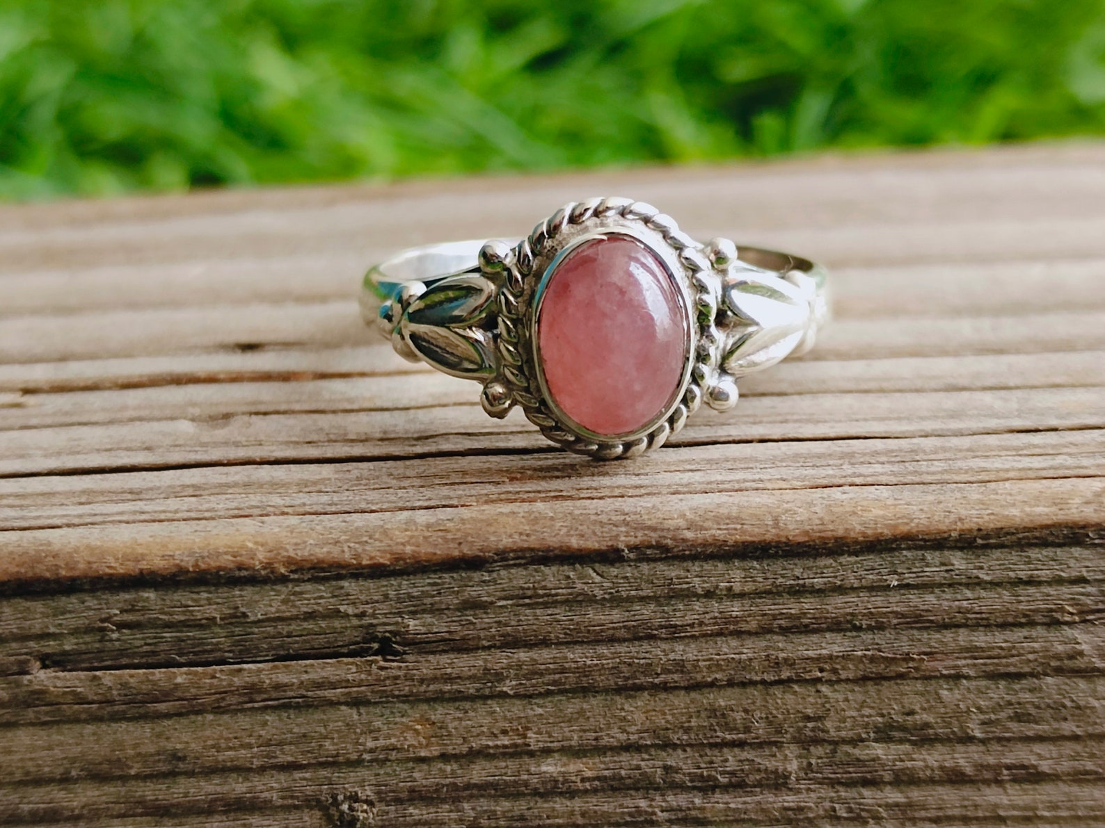 Boho Statement Ring Rhodochrosit Sterling Silber Ring Etsy