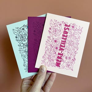Carte « MÈRE-VEILLEUSE », cadeau maman, carte de voeux
