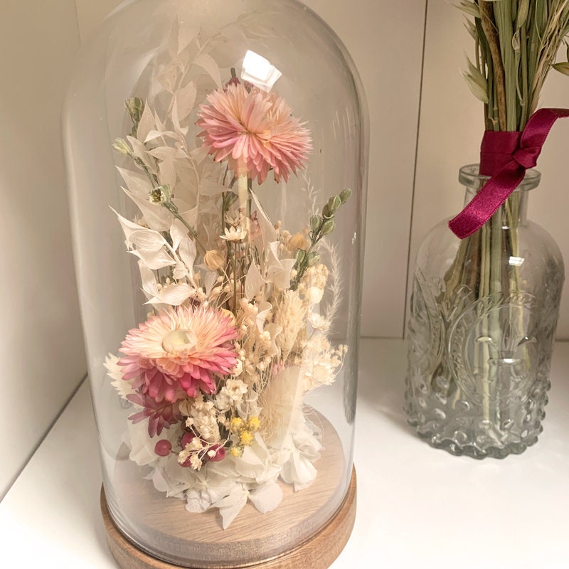 Cloche de Fleurs Séchées Leonie - Décoration d'intérieur