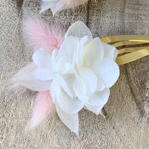 Barrette à cheveux clic-clac en fleurs séchées ROMY accessoire coiffure, cheveux, mariage pour adulte et enfant image 8