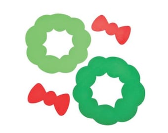 DIY 12 Christmas Wreath 8" with bow Foam Craft for kids-Fun Christmas Party Activity
