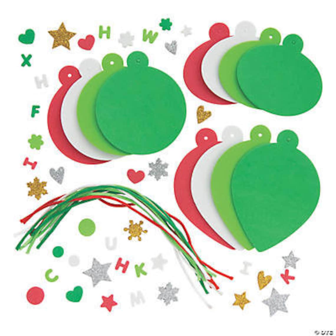 DIY Christmas Ornament Foam Craft Kit for Kidsmakes 24 Ornamentsfun Christmas Party Activity
