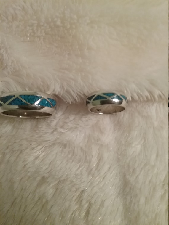 His and Her Turquoise Rings