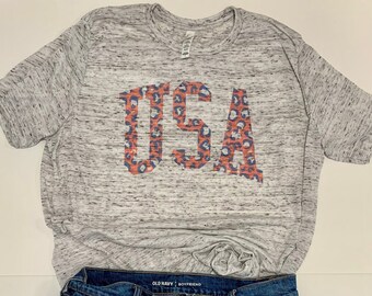USA Shirt, Vierter Juli, 4. Juli, Gepard Print