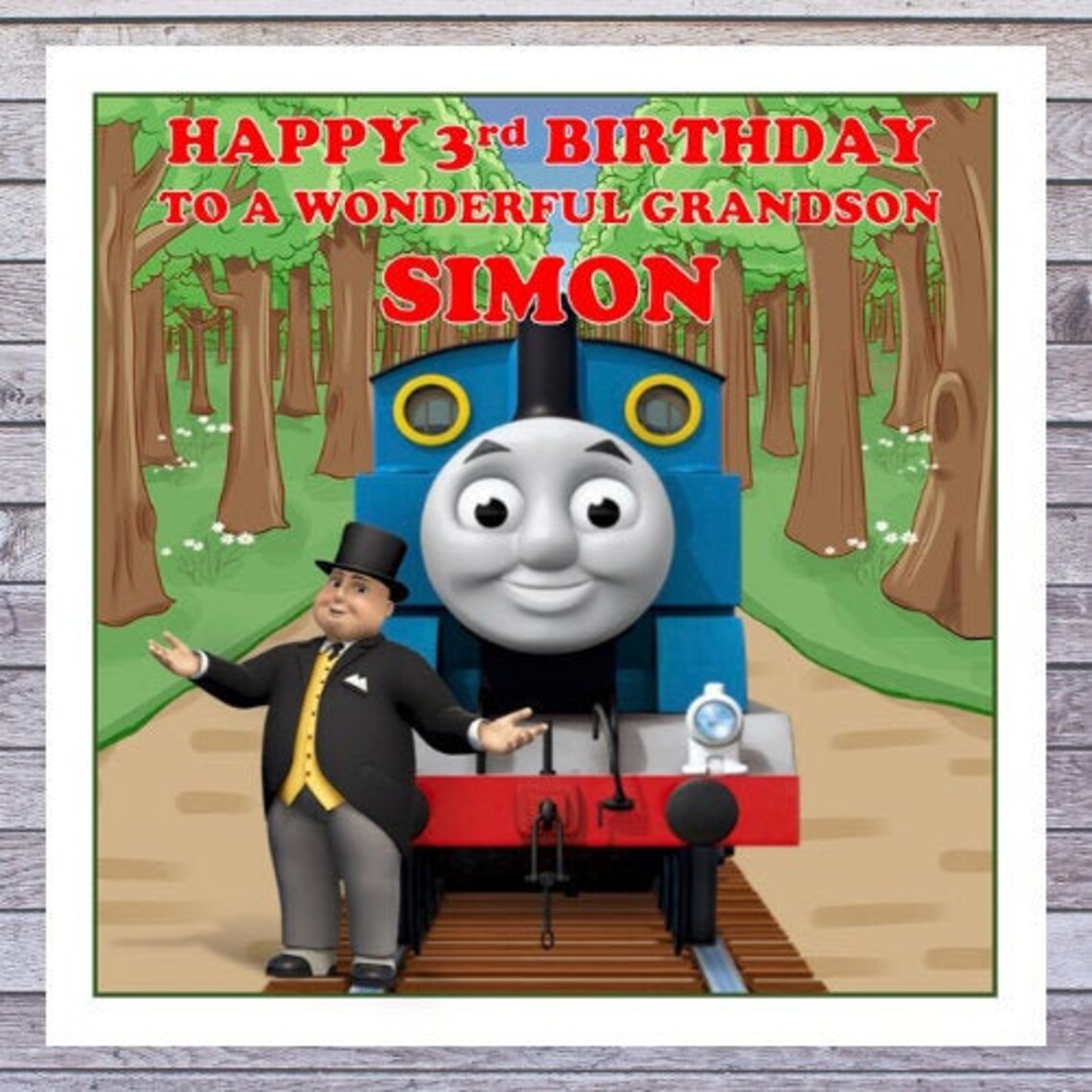 KIDS BIRTHDAY CARDS Thomas Personalised With Any Age - Etsy UK