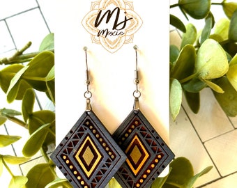 Aztec Diamond Earrings-SVG FILE ONLY-No Digital Products