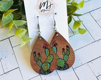 Cactus Sketch Earrings-SVG FILE ONLY-No Physical Product