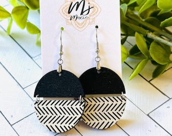 Modern Style 2 Piece Earrings-SVG FILE ONLY-No Physical Product
