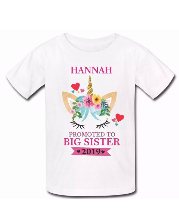 Promoted To Big Sister T-Shirt - Cute Unicorn Rainbow Tee Promoted To Big Sister T-Shirt - Cute Unicorn Rainbow Tee