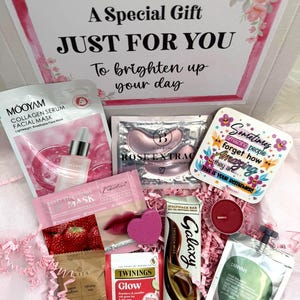 Pamper Gift Box For Her Birthday Relax Pamper Hamper Self Care Package Hug in a Box Pick Me Up Thinking of You Personalised Letterbox Gift