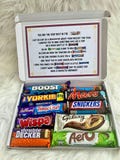 Chocolate Happy Birthday Gift Box – Fun Poem with Matching Chocolate Bars – Unique Sweet Treat Hamper for Him or Her