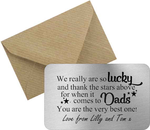 Personalised Dad Daddy Father Christmas Father/'s Day Birthday Gift Present Card