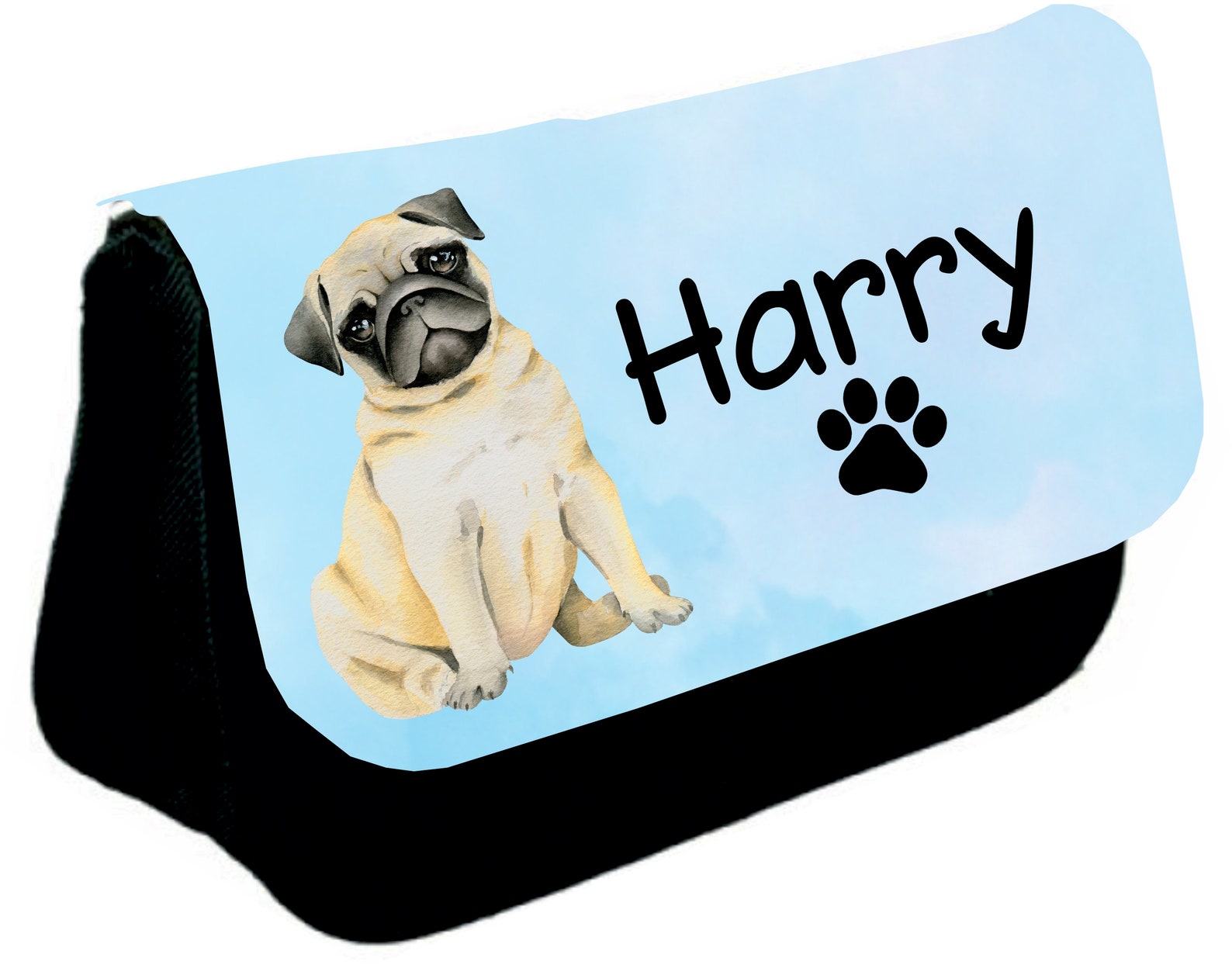Pug Pencil Case Personalised Pug Back to School Girls Birthday Etsy UK