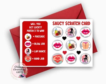 Valentines gift for him, saucy scratch card gift for husband, gift for boyfriend, for him, sexy scratch card, Funny couples gift sexy gift