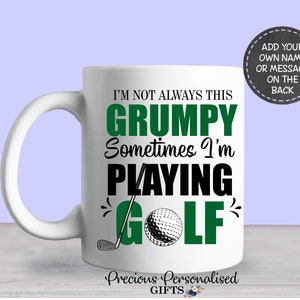 Fathers day golf gift mug Dad Grandad Grandpa Uncle any name personalised golf gift for him or her golf birthday gift funny golf