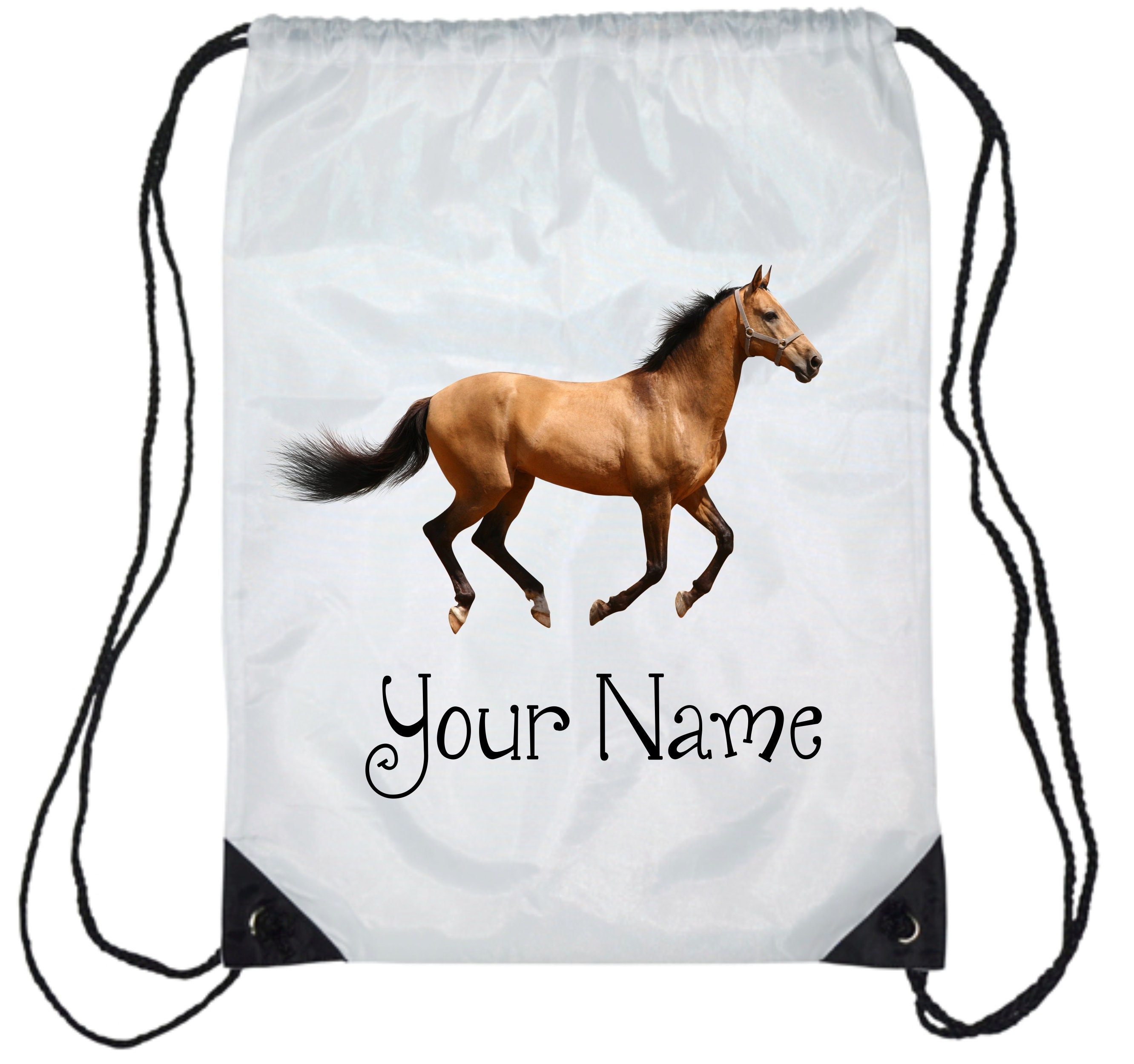 Personalised Horse School Gym Bag with any name Back to School Etsy
