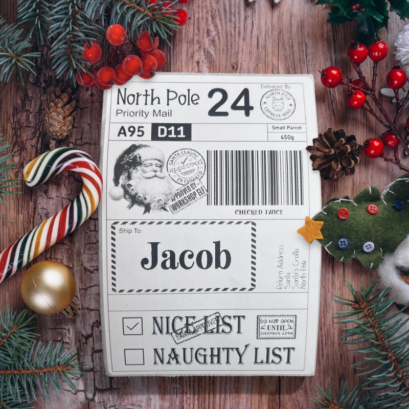 Santa Nice List Gift Tag - 60+ Gift Ideas for 2025