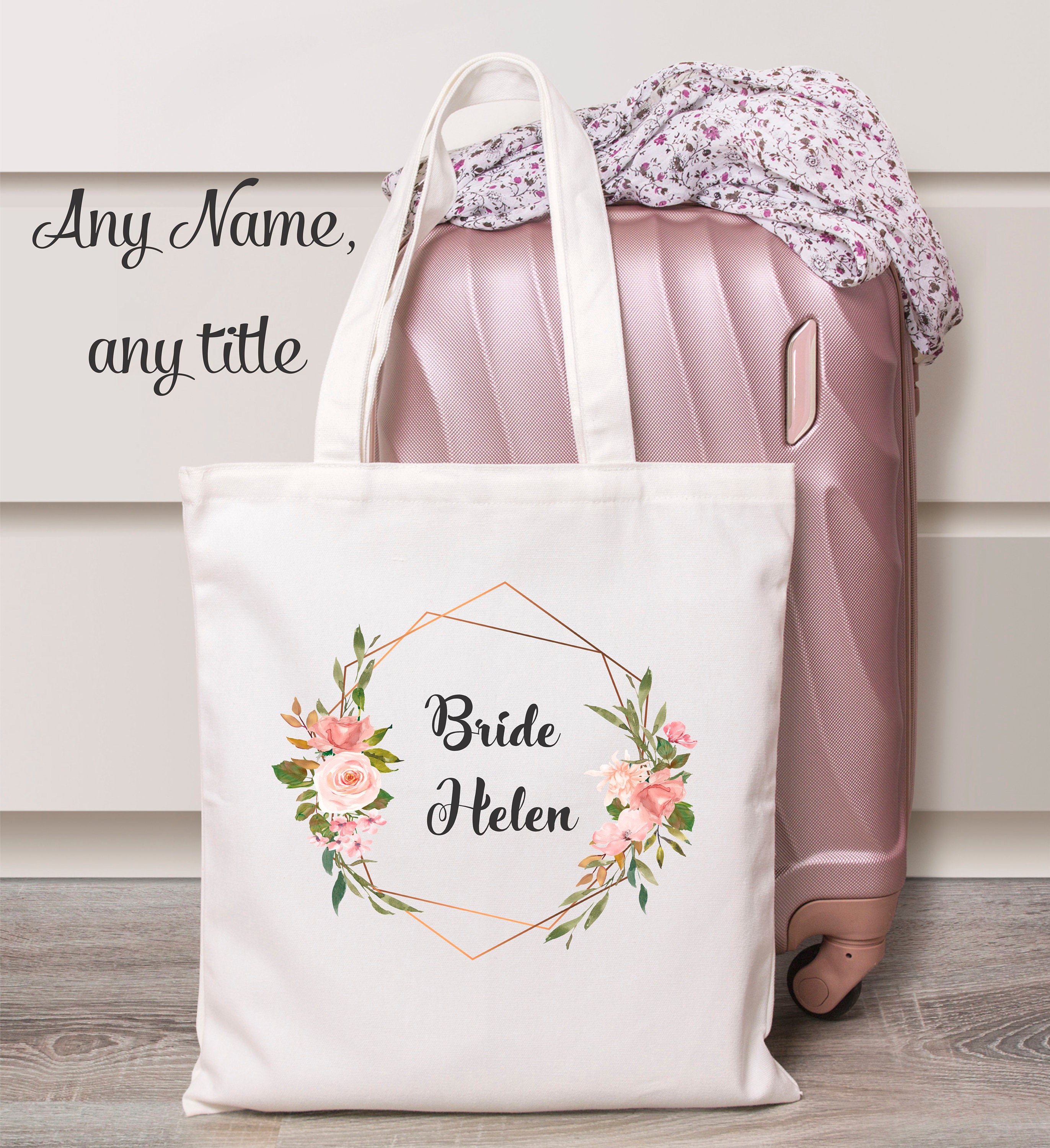 Personalised Bride Tote Bag Bridal Party Gift Bag Personalised - Etsy UK