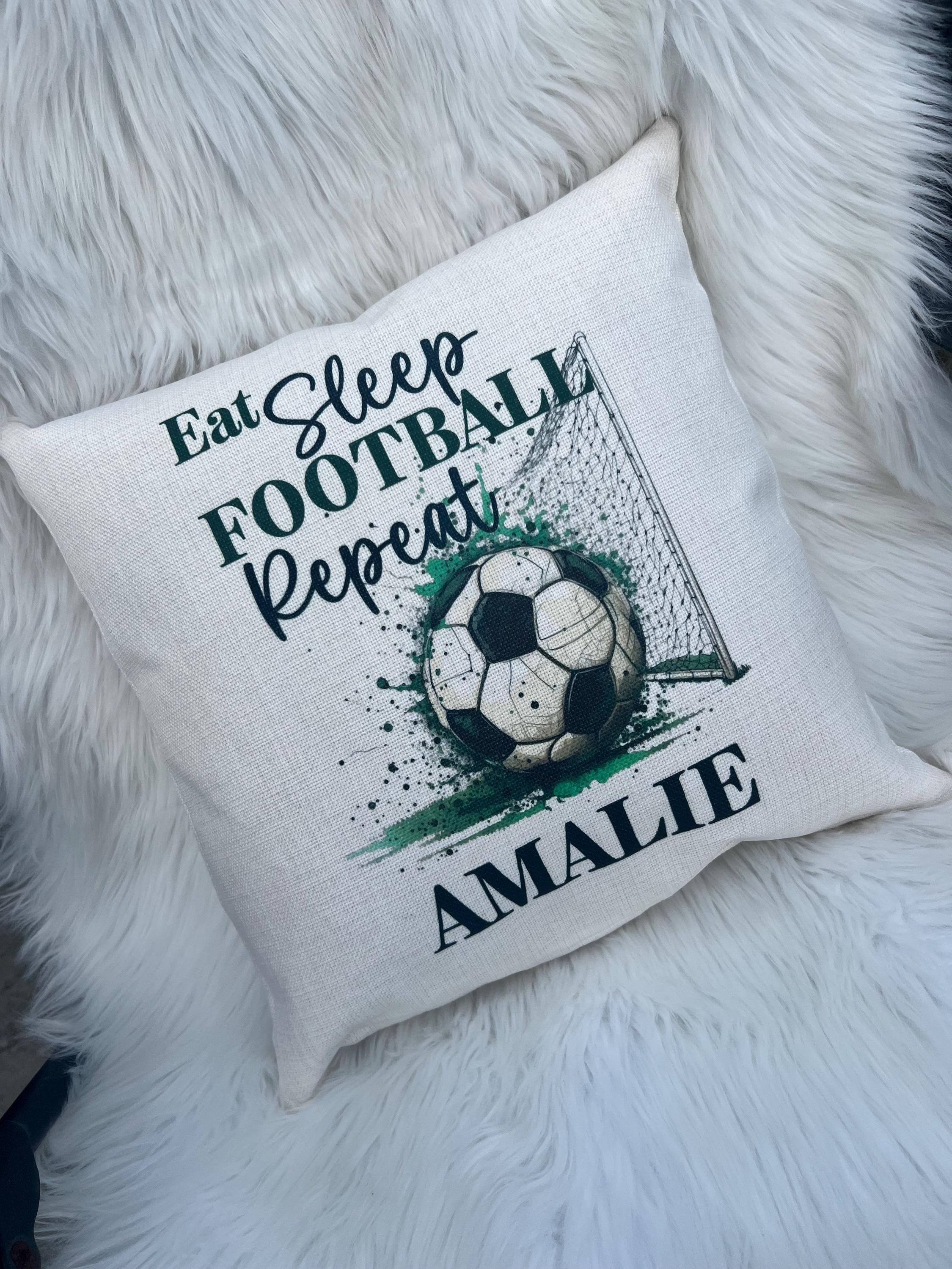 Personalized Football Pillow Custom Sports Fan Decor Game Day Room