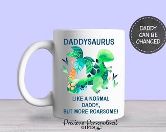 Fathers day gift Dad Gift Mug, Daddysaurus funny Dad mug gift for Daddy birthday gift for Dad cheeky Dad mug rude Father Daddy