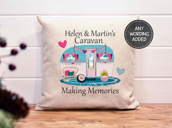 Caravan Cushion Personalised Gift Caravan Gift Nanny and Grandad