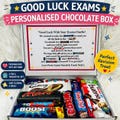 Personalised Exam Good Luck Treat Box/ SATS/ GCSES/ 11+ A Levels Well Done Treat Box Letterbox Gift  Chocolate Gift Box