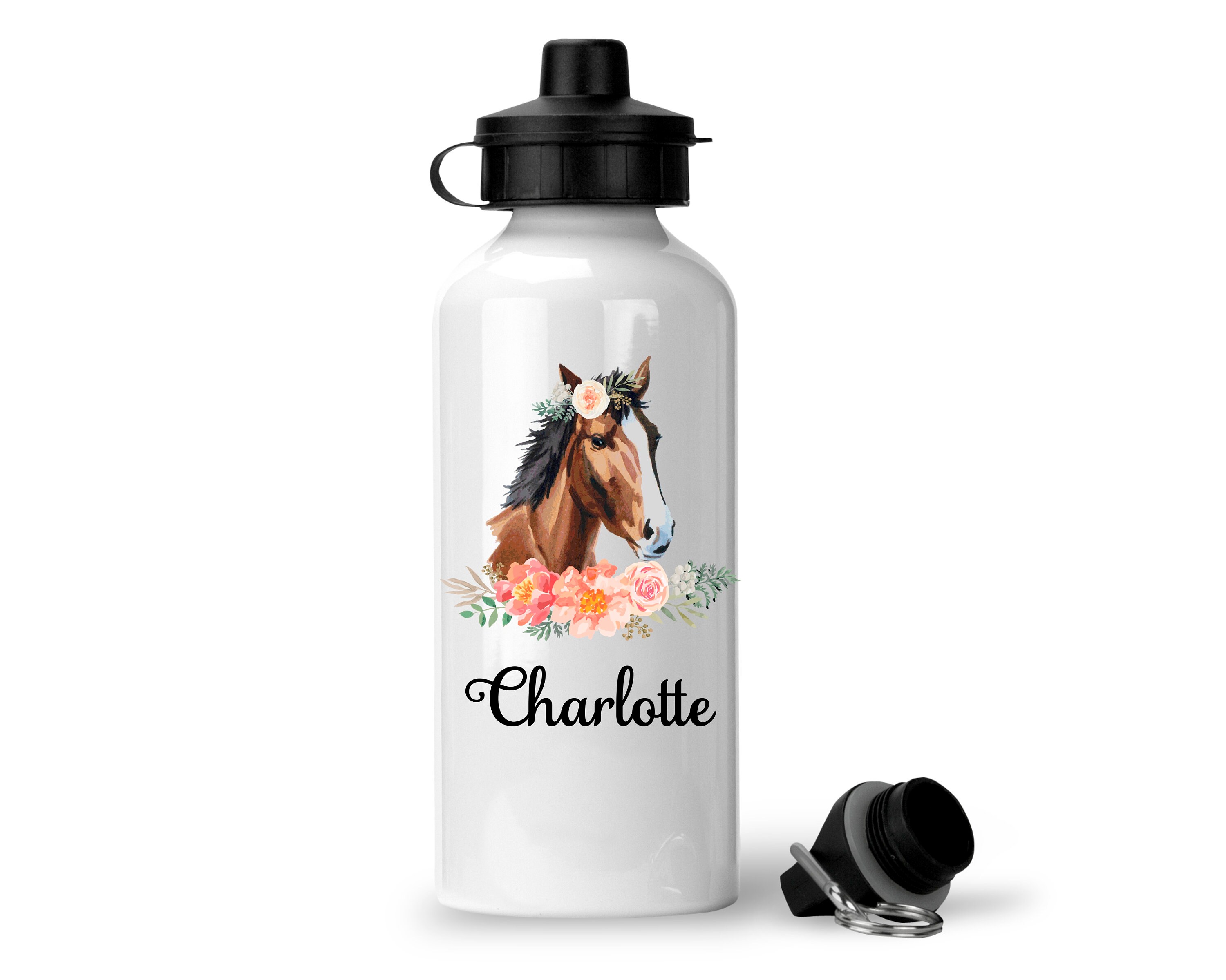 Horse Drink Bottle Personalised With Name Pony Horse Riding Etsy UK