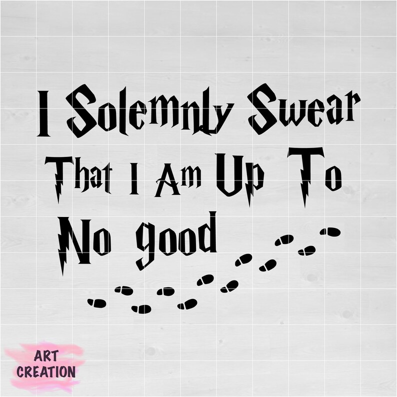 I solemnly swear svg up to no good svg svg file for cricut Etsy