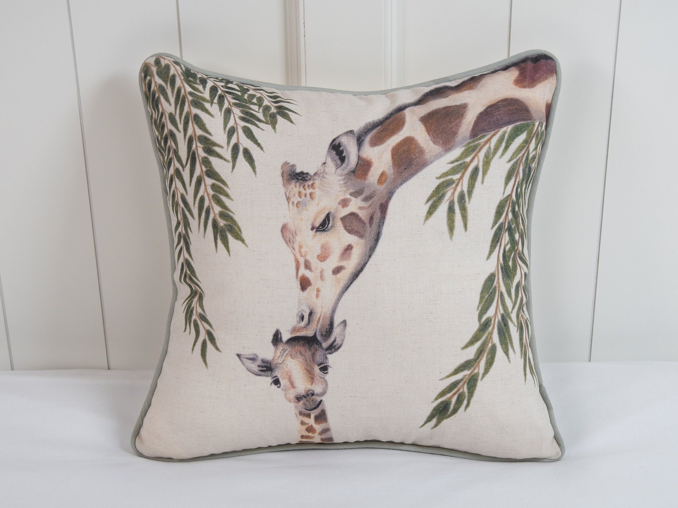 Giraffe cushion cover Safari nursery decor Jungle pillow Etsy