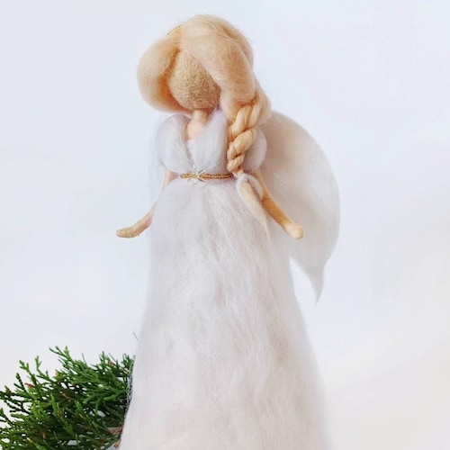 Christmas Angel Tree Topper Needle Felted Angel Ornament Felt - Etsy