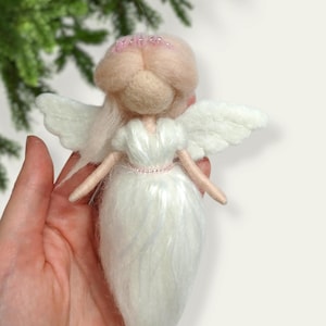 Christmas angel tree ornaments Needle felted angel ornament Felt angel Christmas tree decorations